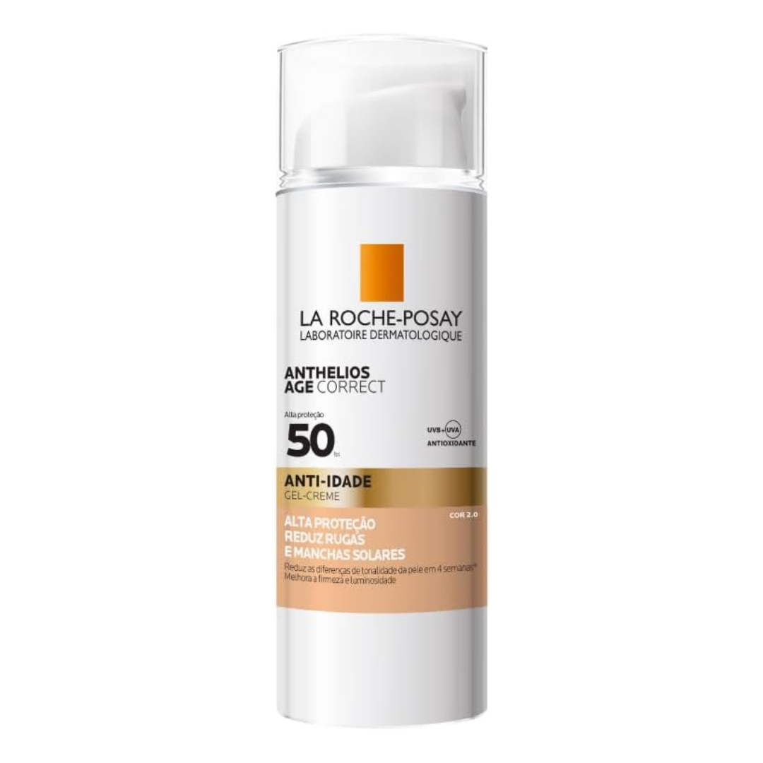 Solução Inteligente: La Roche Posay, Anthelios Age Correct, Protetor Solar facial, Fps 50, Cor 2.0